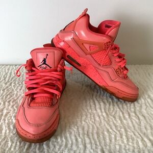Air Jordan 4 Retro NRG Hot Punch Shoes Men's 9.5 Women's Size 11 Salmon *READ*